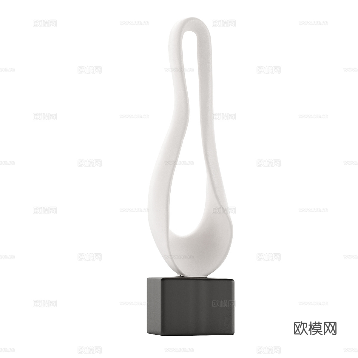 现代极简艺术雕塑3d模型