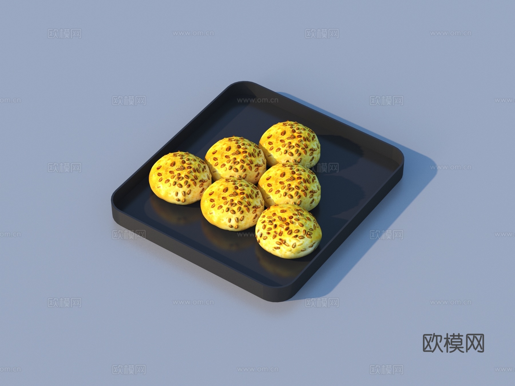大饼 面包 饼干 食物3d模型