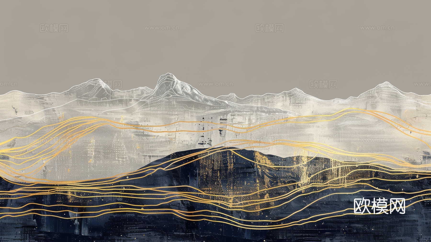 山水层叠山脉背景