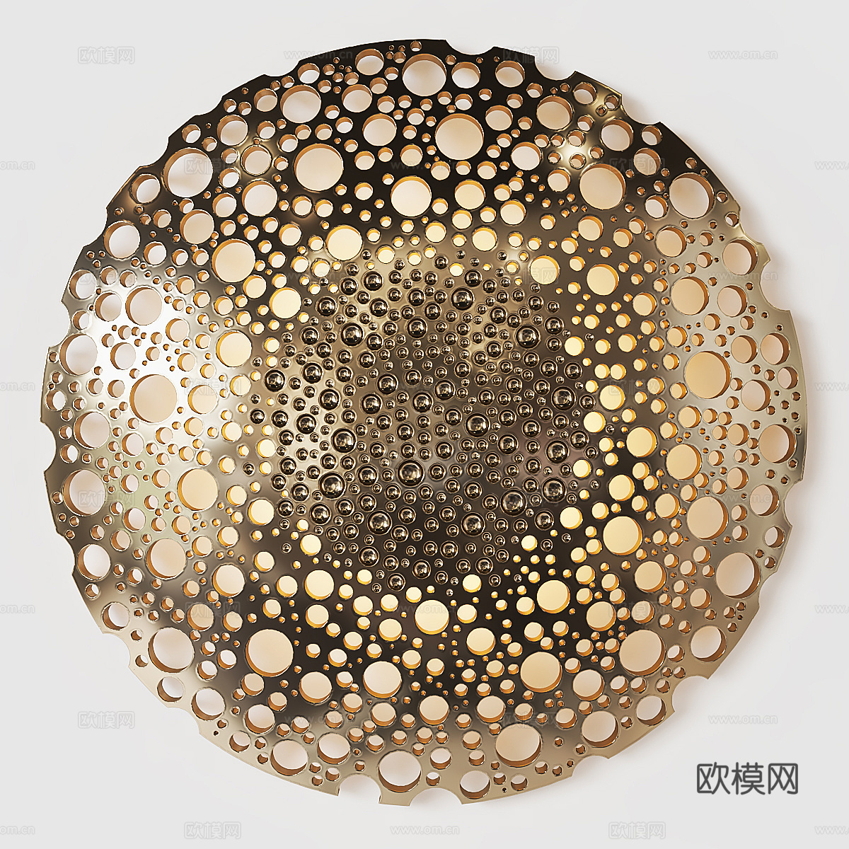 现代轻奢金属装饰壁灯3d模型