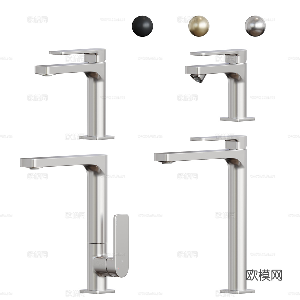 现代极简浴室水龙头3d模型
