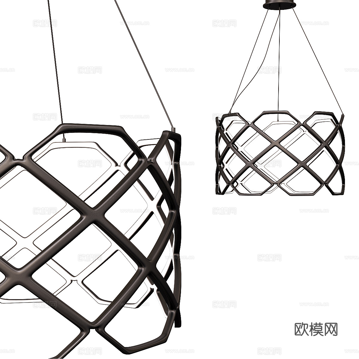 现代意式装饰吊灯3d模型