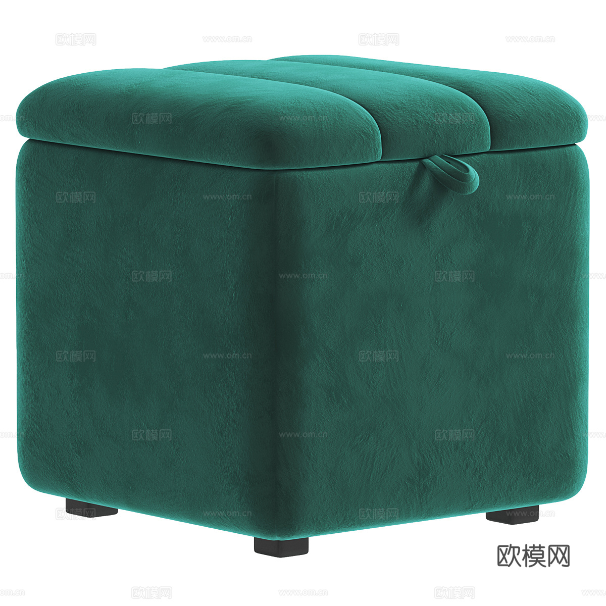 现代奶油风布艺储物凳3d模型