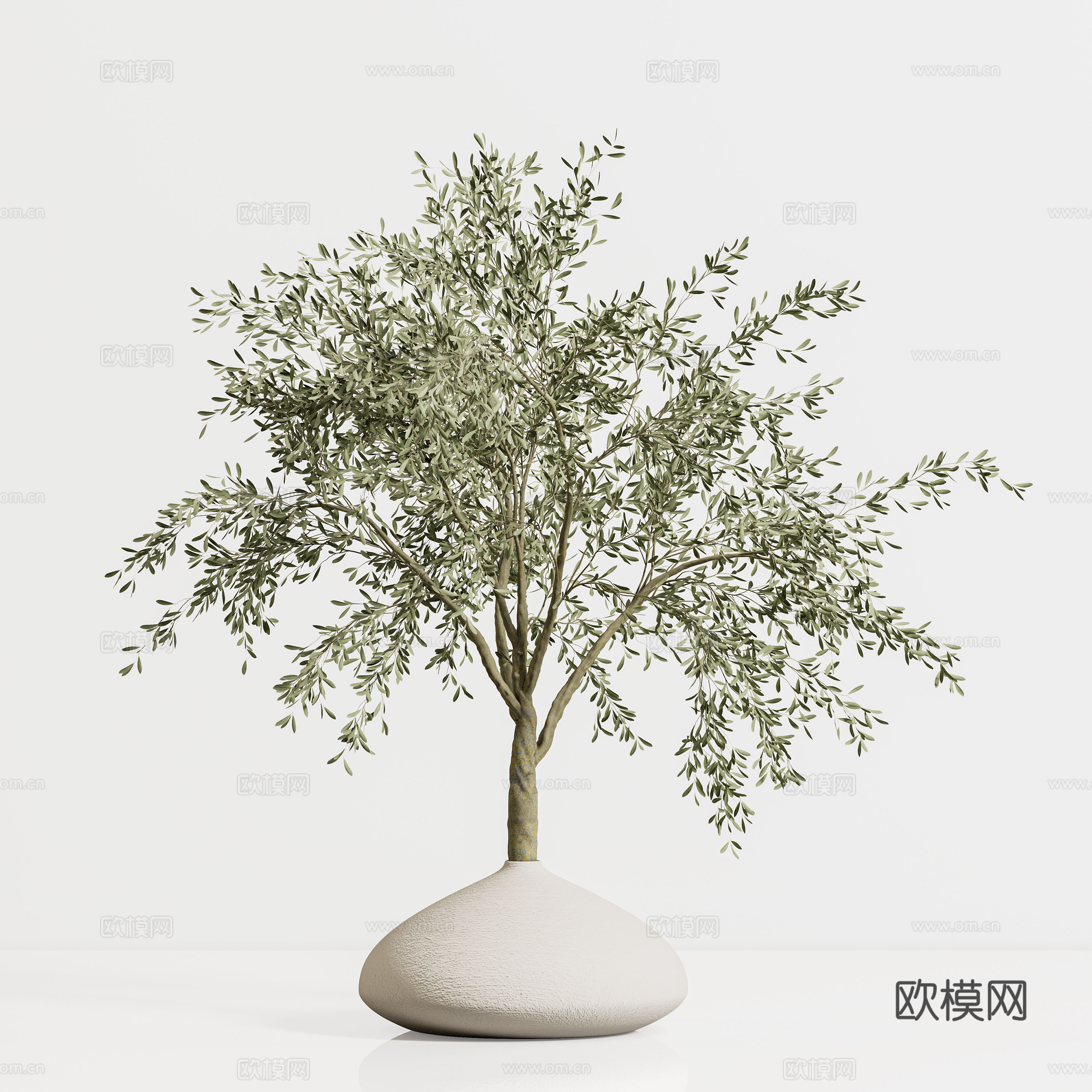 新中式花瓶花艺3d模型