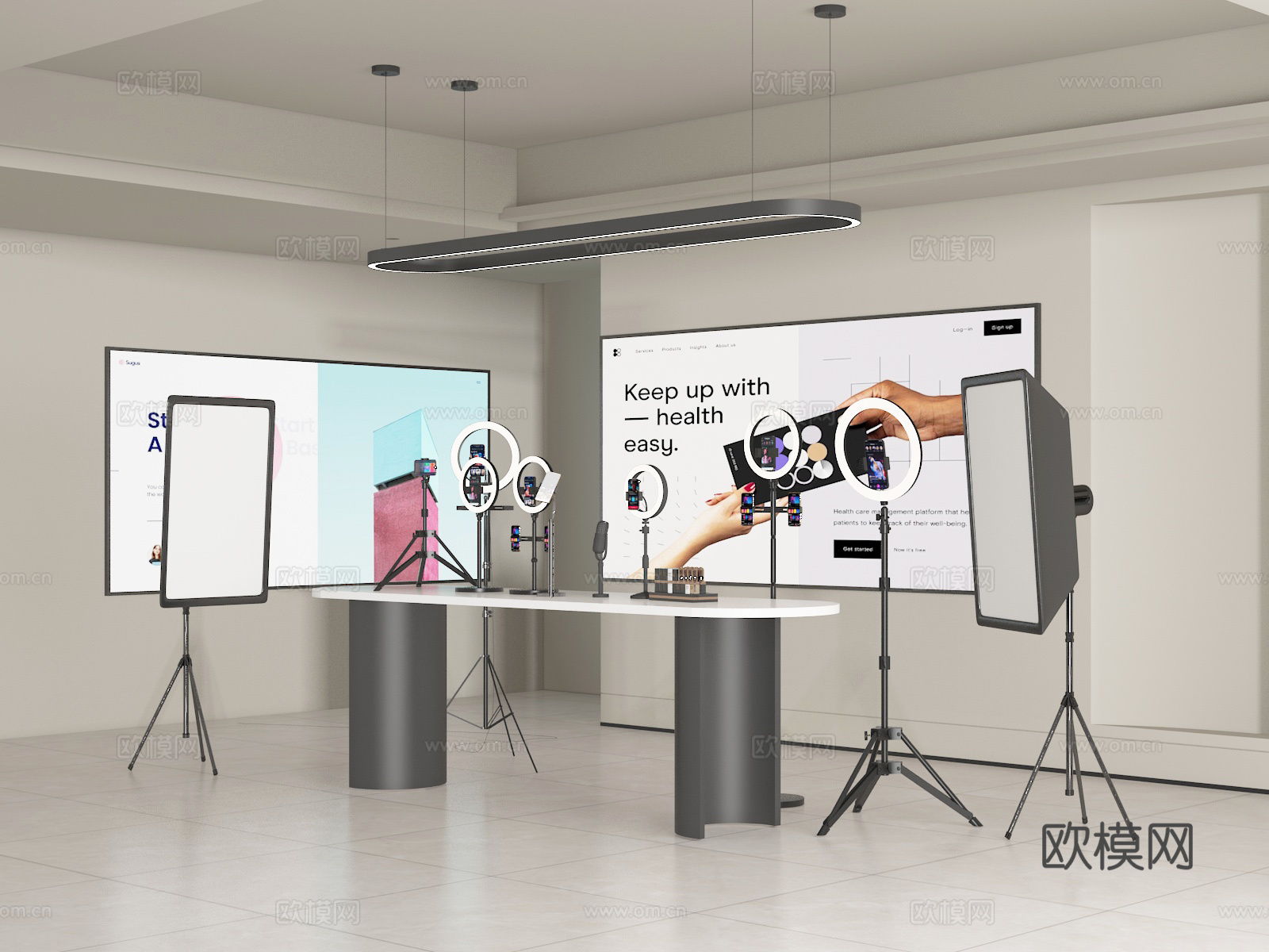 直播室3d模型