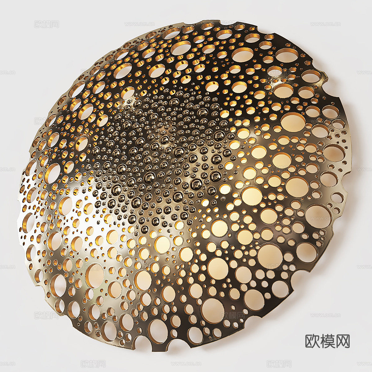 现代轻奢金属装饰壁灯3d模型