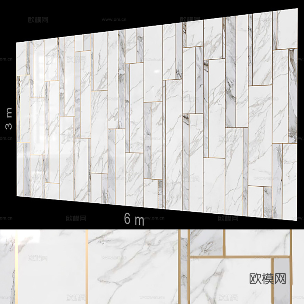 墙面 瓷砖 拼花瓷砖3d模型