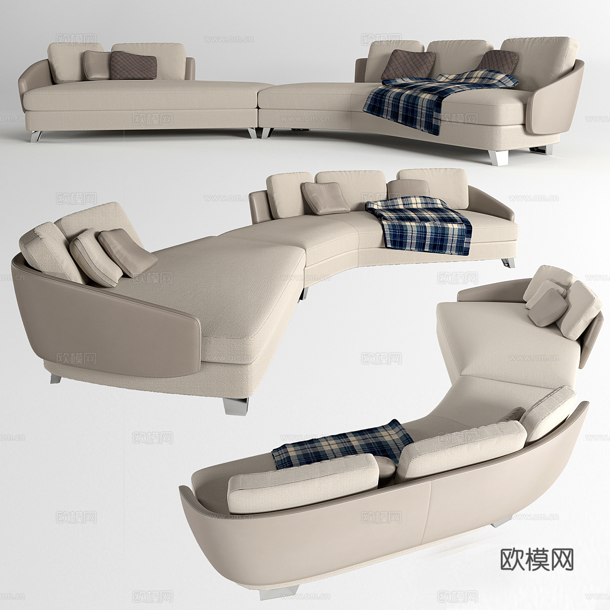 Minotti Lawson沙发3d模型