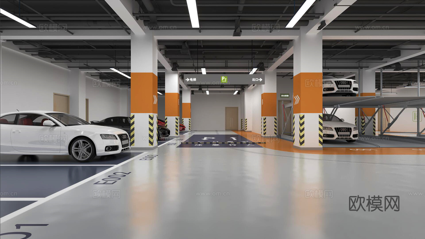 地下车库3d模型