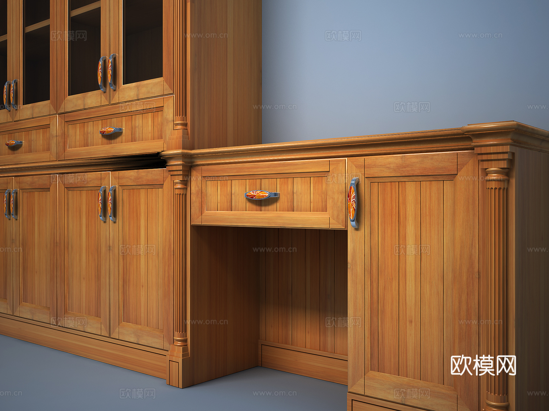 书柜3d模型下载（渲染图2）