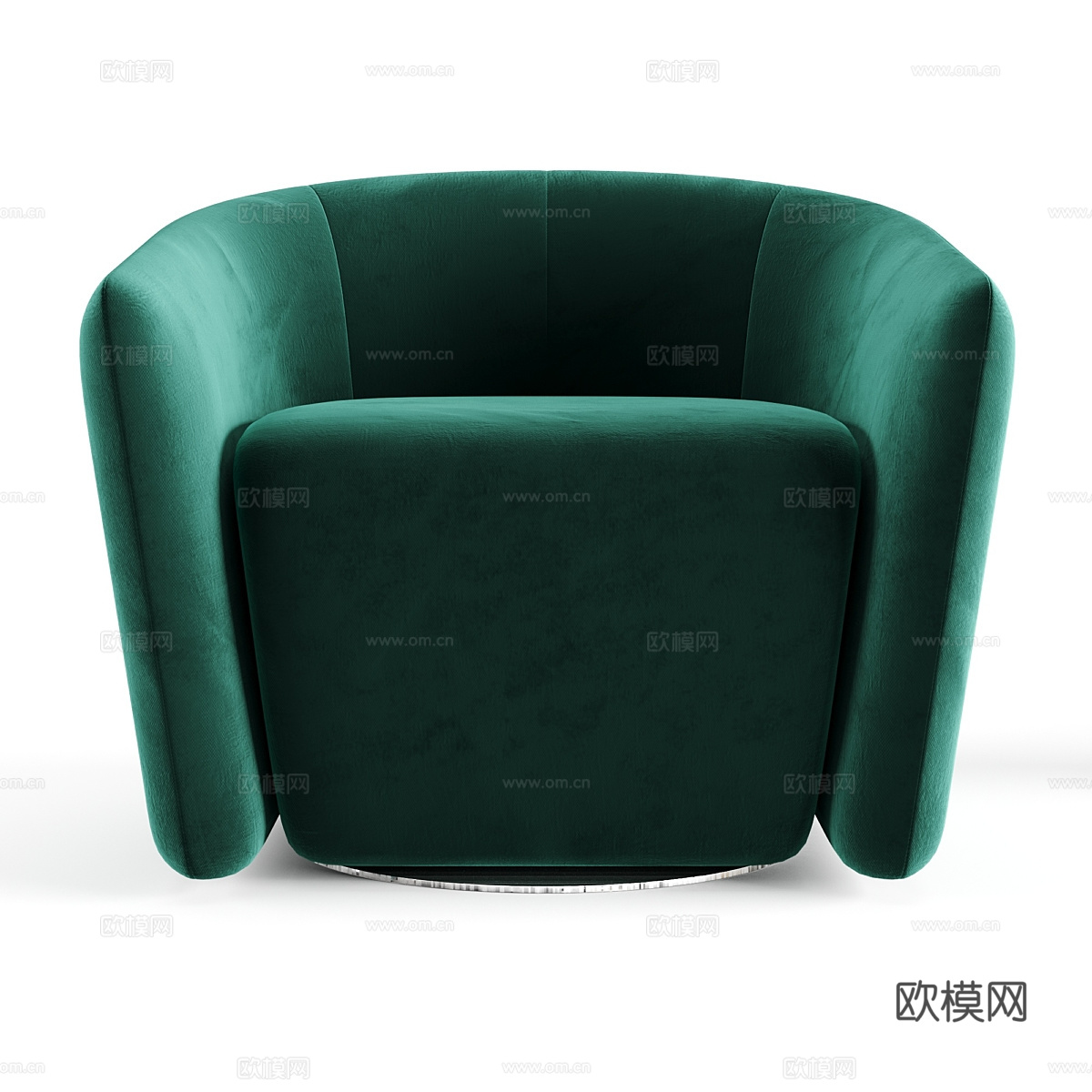 现代意式布艺沙发椅3d模型