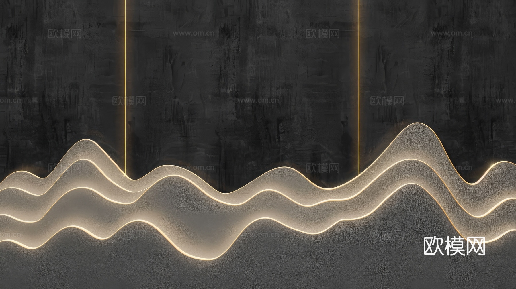 山水层叠山脉背景下载（渲染图1）