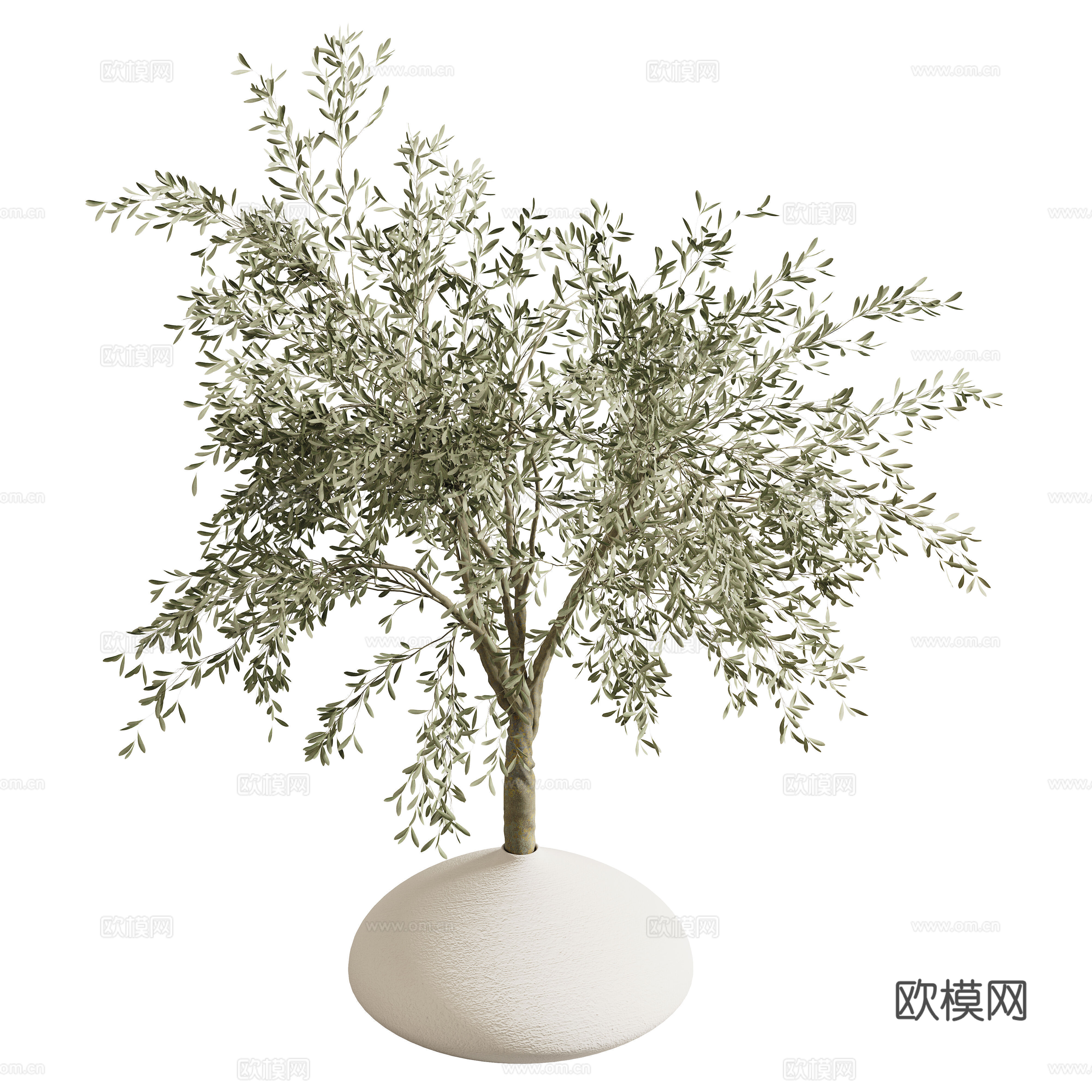 新中式花瓶花艺3d模型