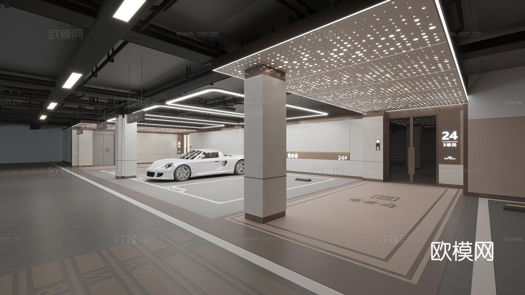 地下车库3d模型
