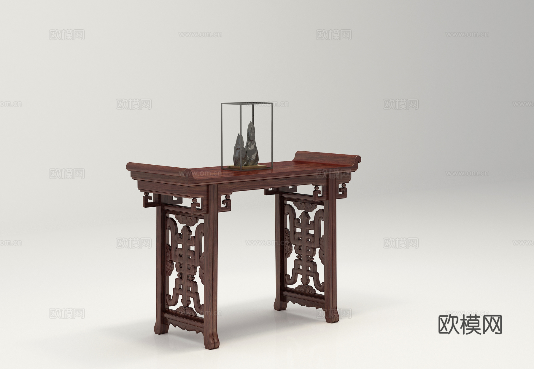 清式翘头案3d模型