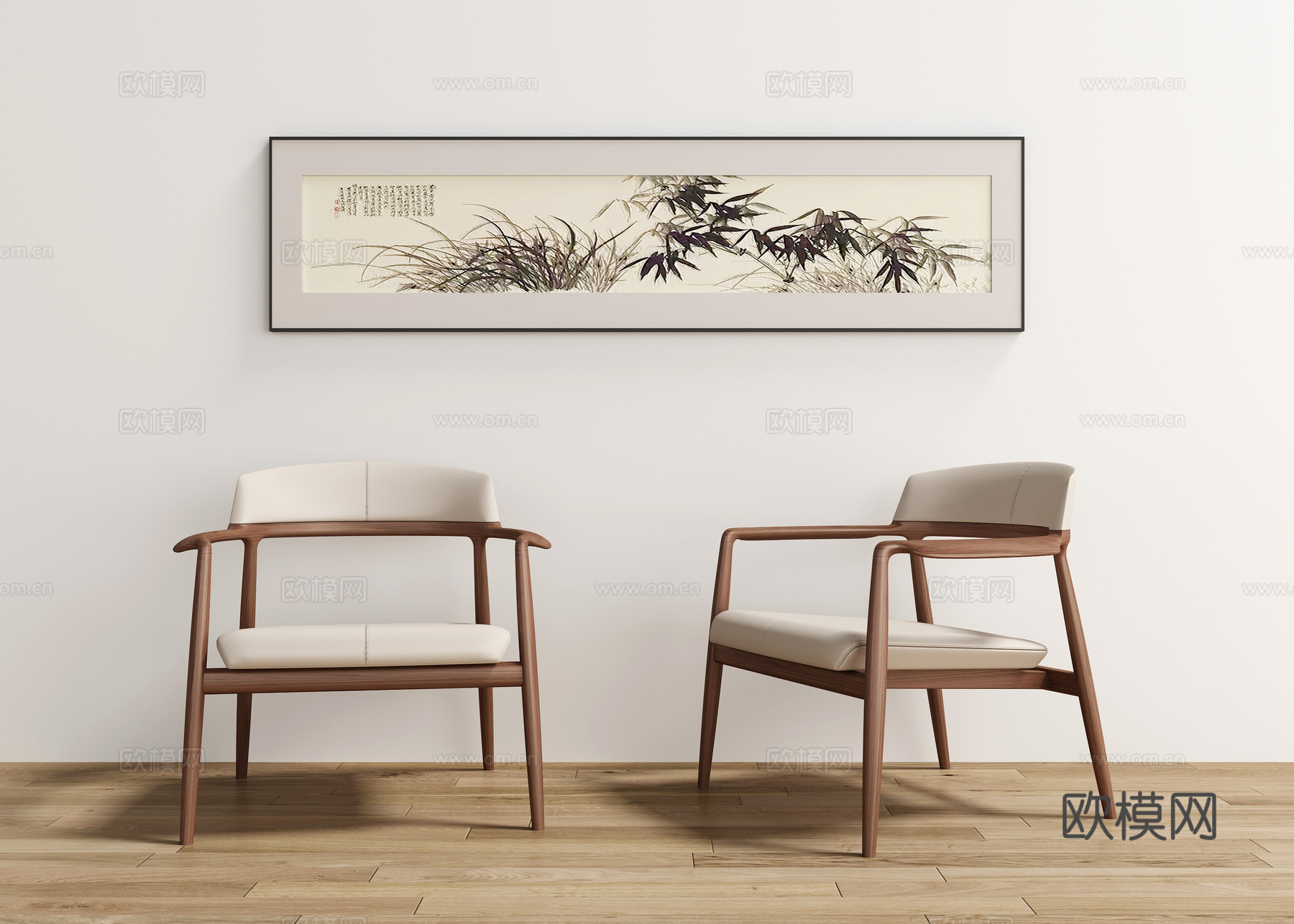 新中式休闲椅3d模型