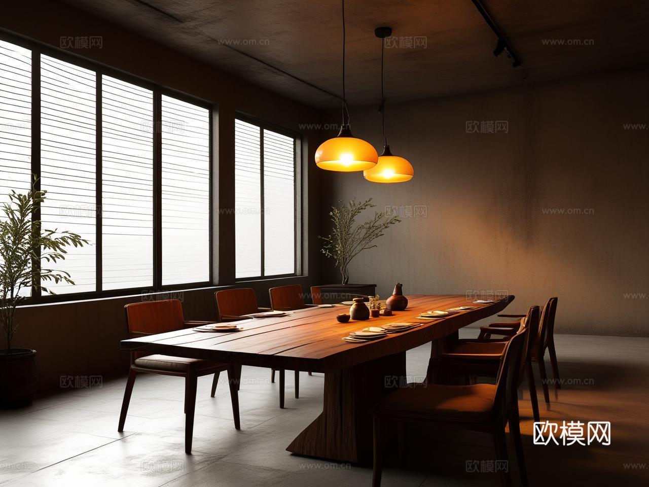 餐厅背景贴图