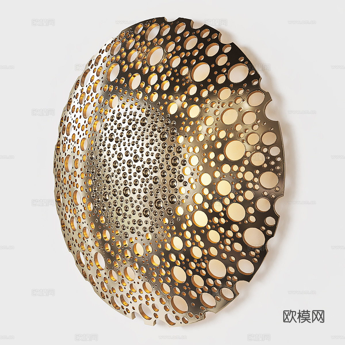 现代轻奢金属装饰壁灯3d模型