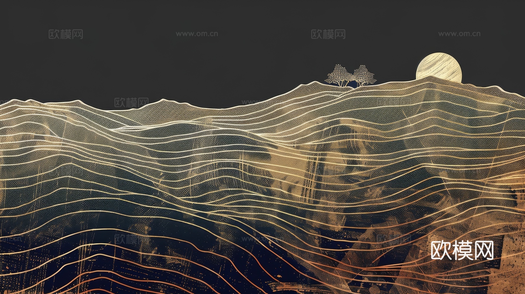 山水层叠山脉背景