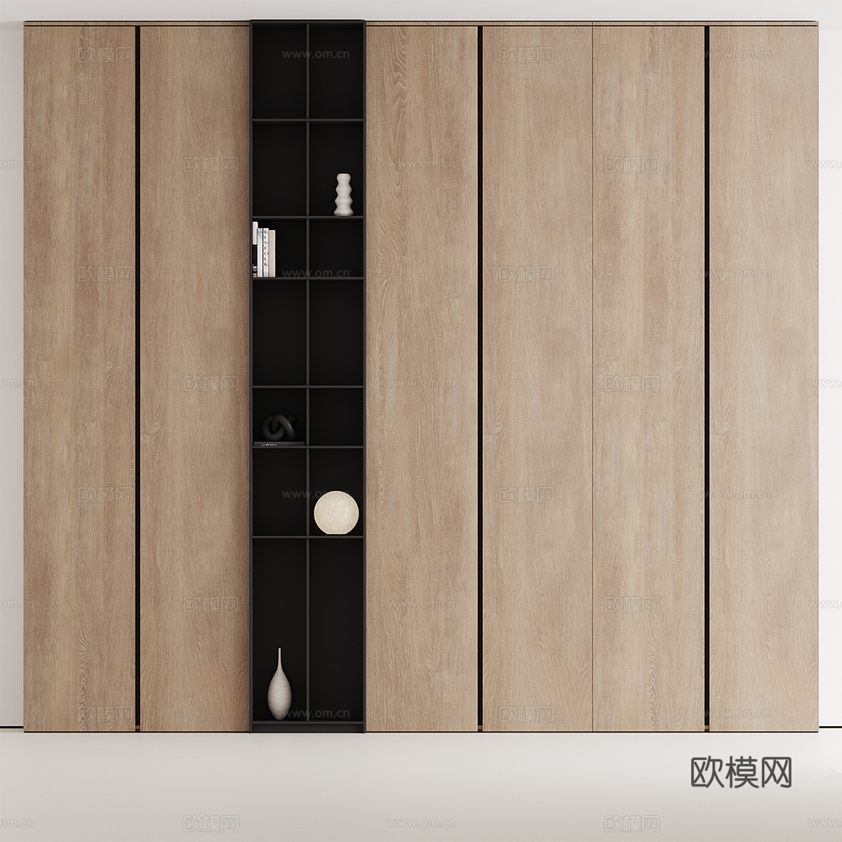 现代极简衣柜3d模型