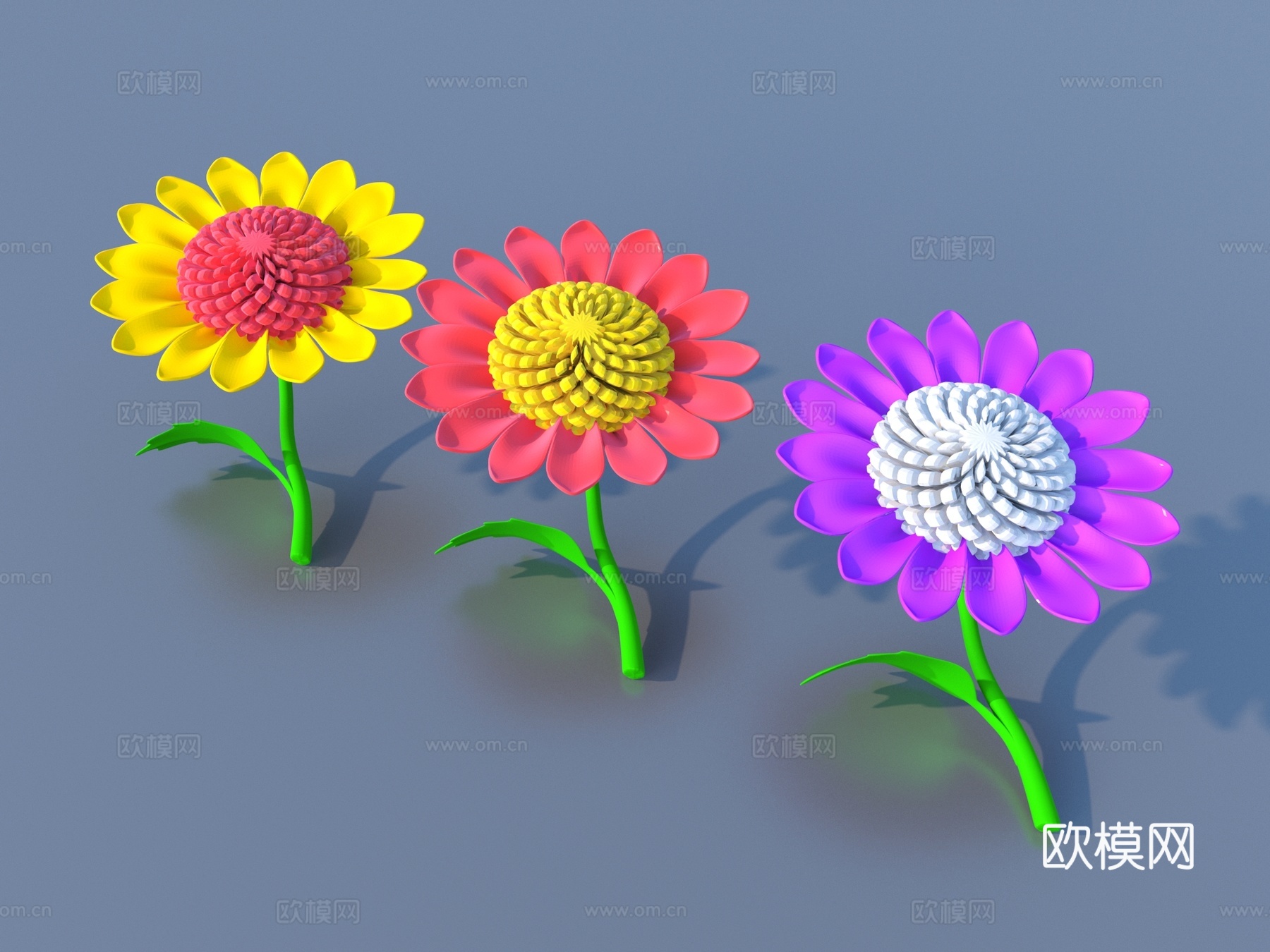 花 卡通花 野花 绿植 花朵3d模型