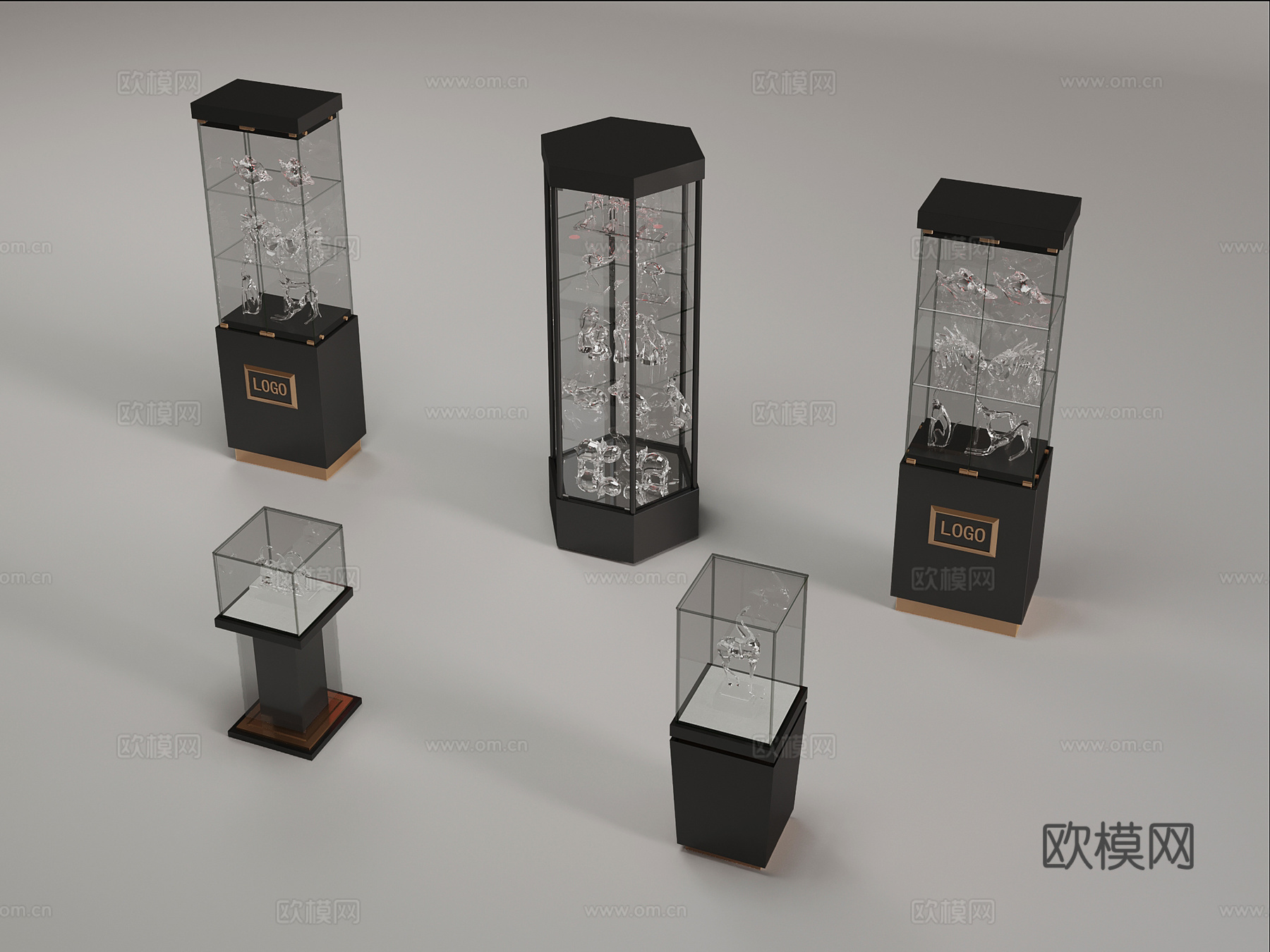 展示台 展柜 高柜 造型柜 玻璃展柜 中岛柜3d模型