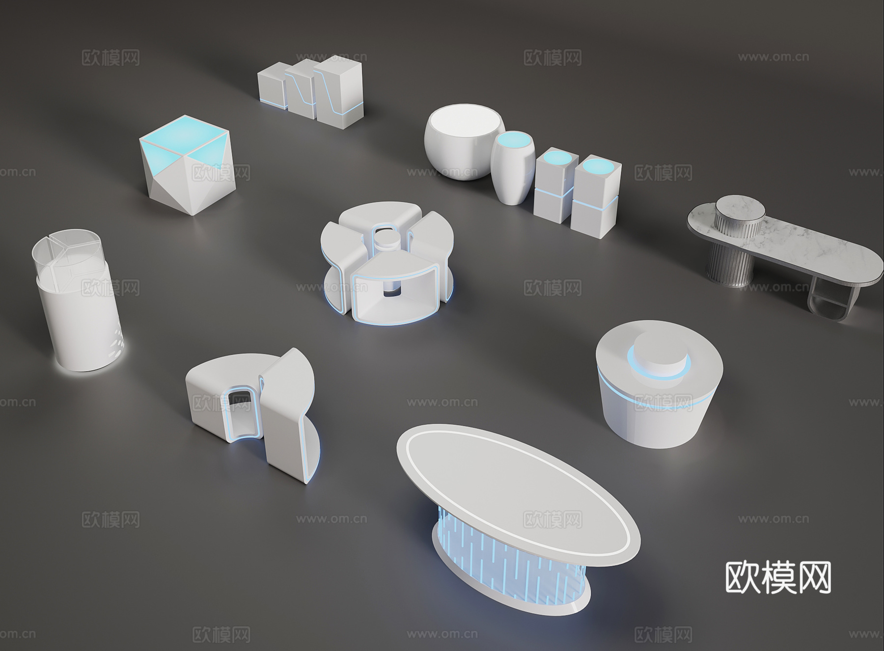 展示台 展柜 高柜 造型柜 玻璃展柜 中岛柜3d模型