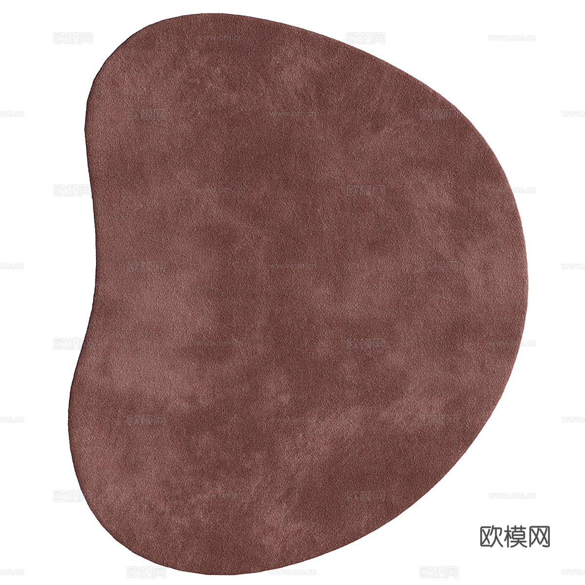 现代奶油风布艺地毯3d模型