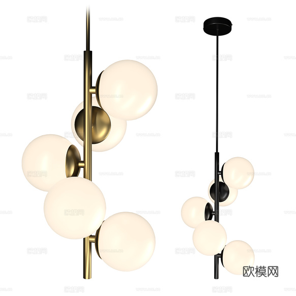 現(xiàn)代輕奢裝飾吊燈3d模型下載(渲染圖1)