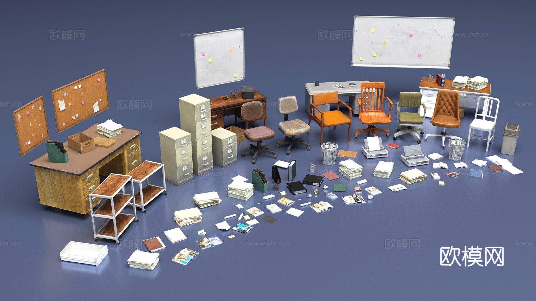 办公室家具物品3d模型