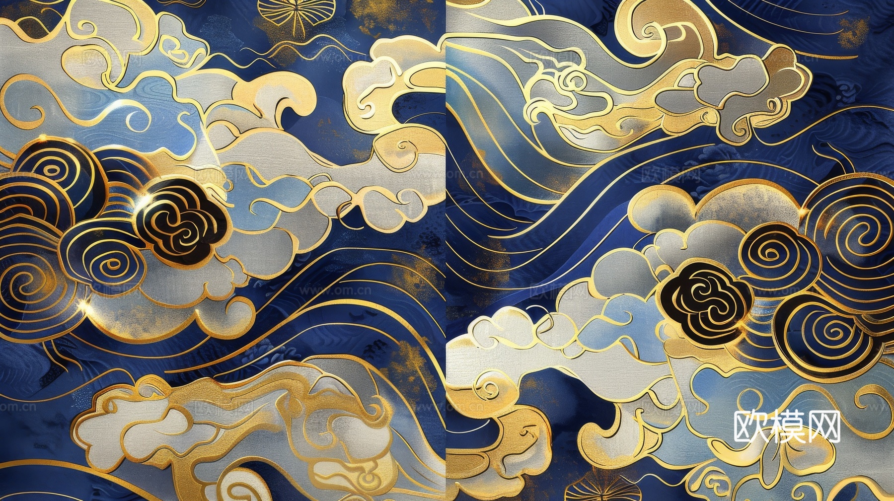 中式祥云壁纸壁画