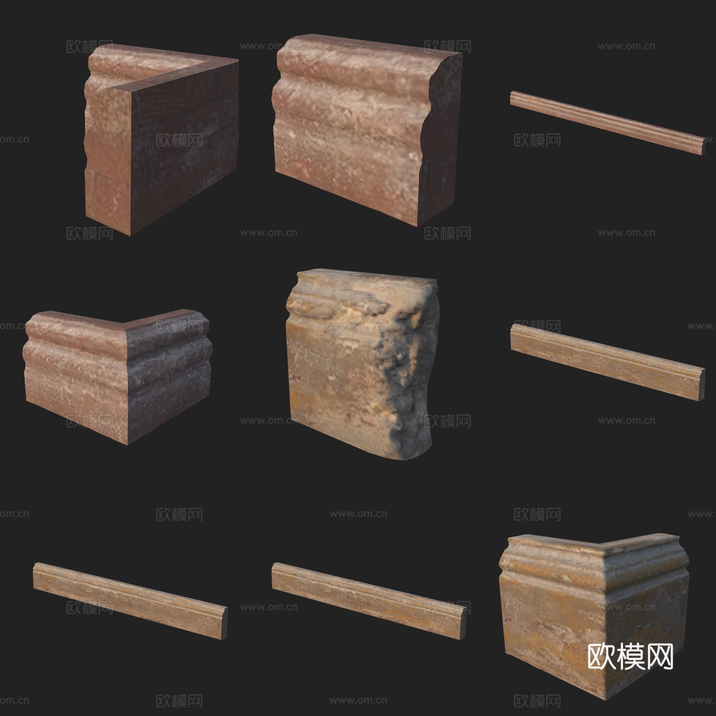 建筑构件踢脚线3d模型