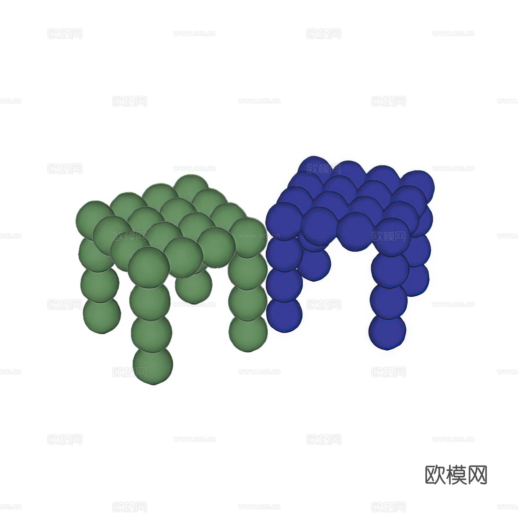 moooi 现代凳子 沙发凳 方凳 儿童凳su模型