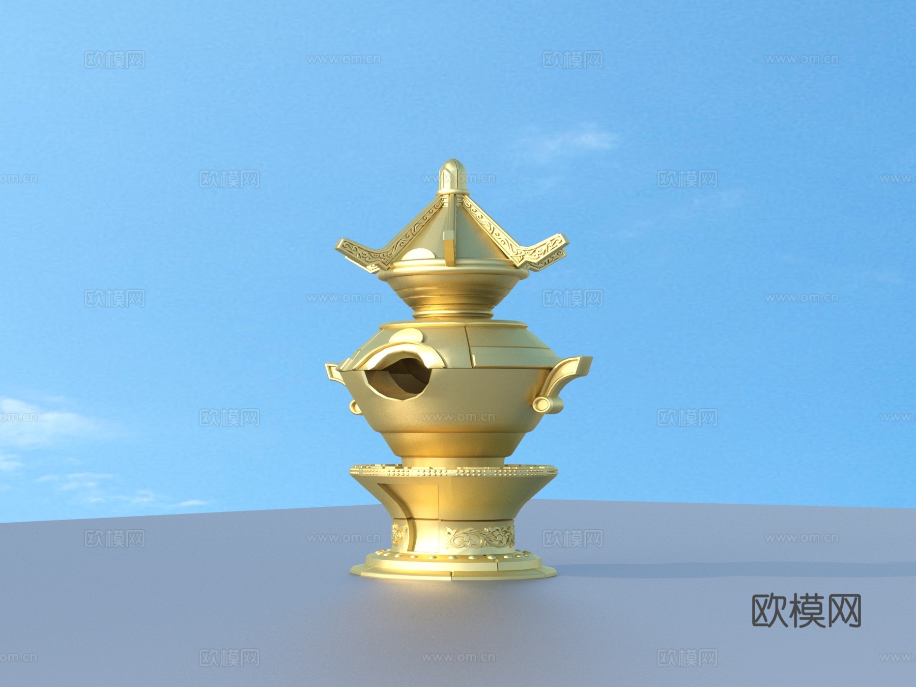 鼎 金鼎 古董 文物 艺术品3d模型