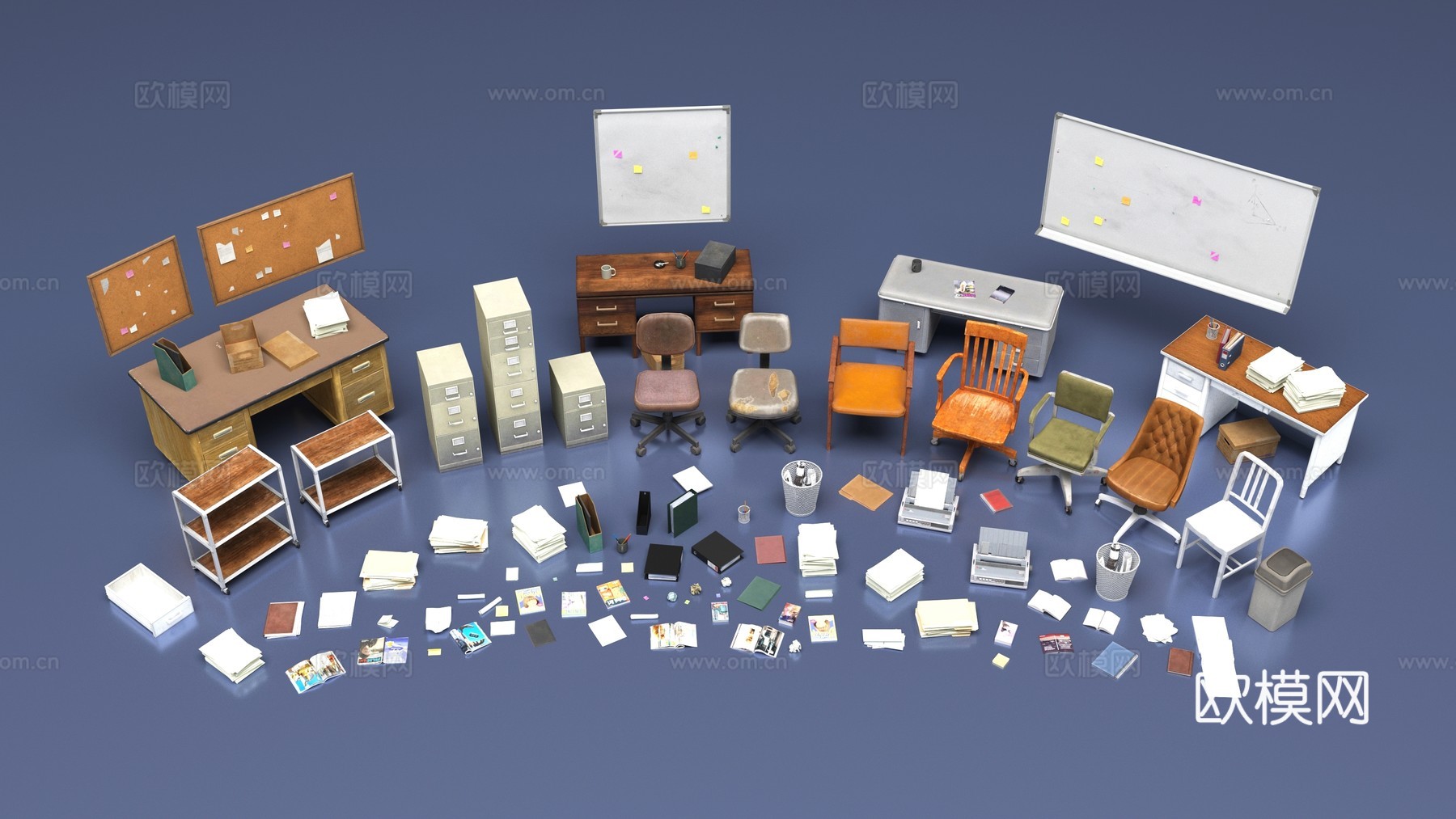 办公室家具物品3d模型