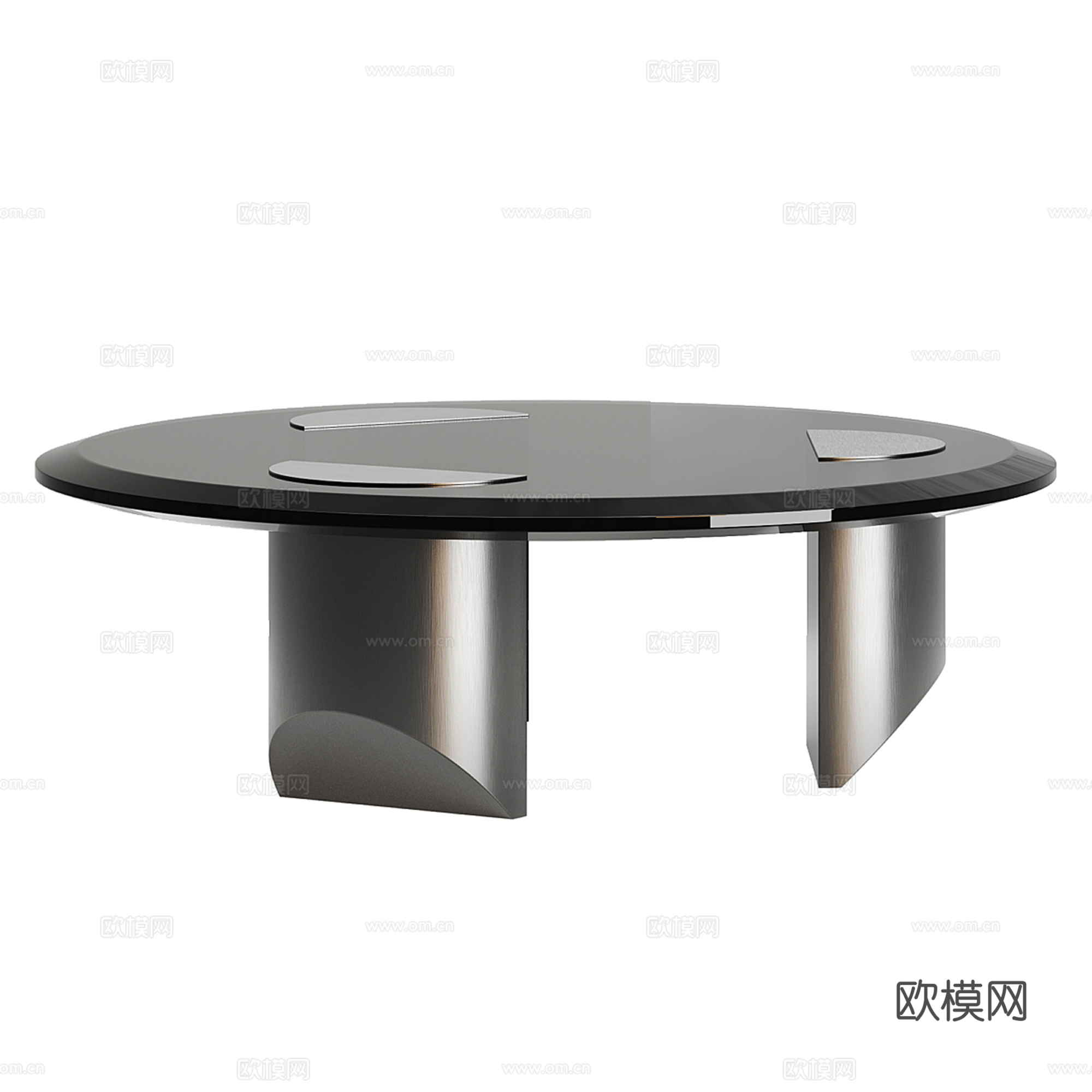 现代轻奢圆形茶几3d模型