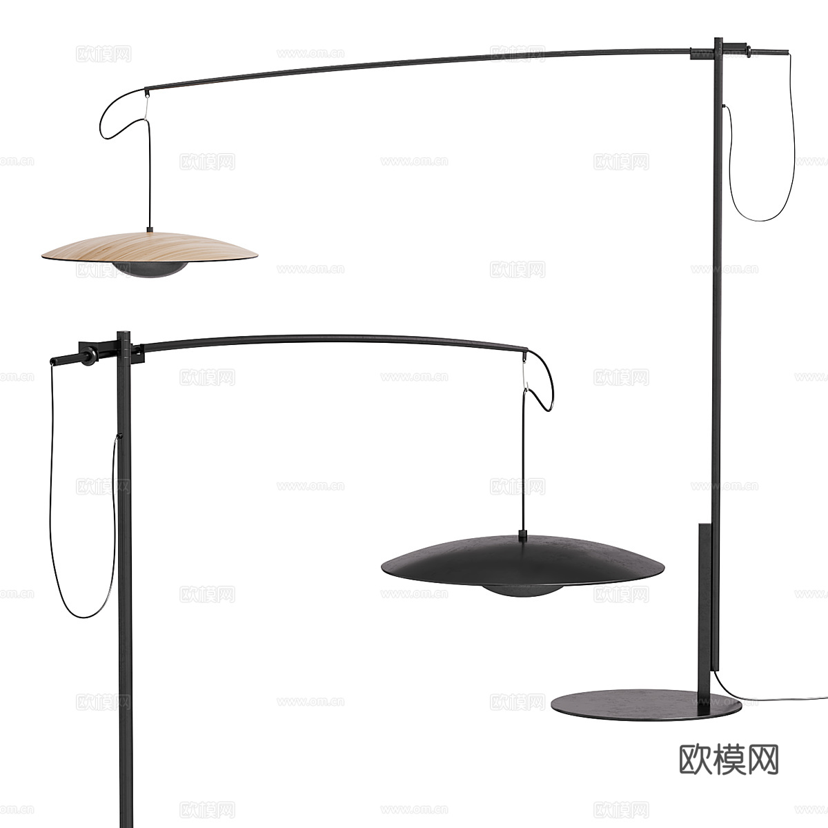 现代轻奢落地灯3d模型