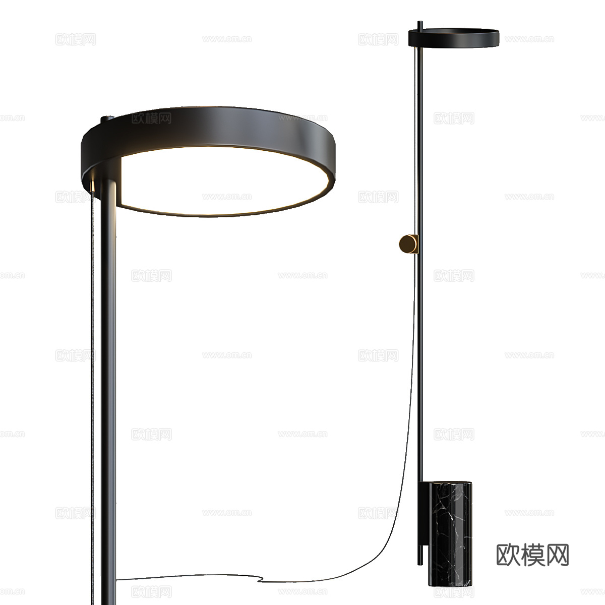 现代落地灯 极简落地灯3d模型