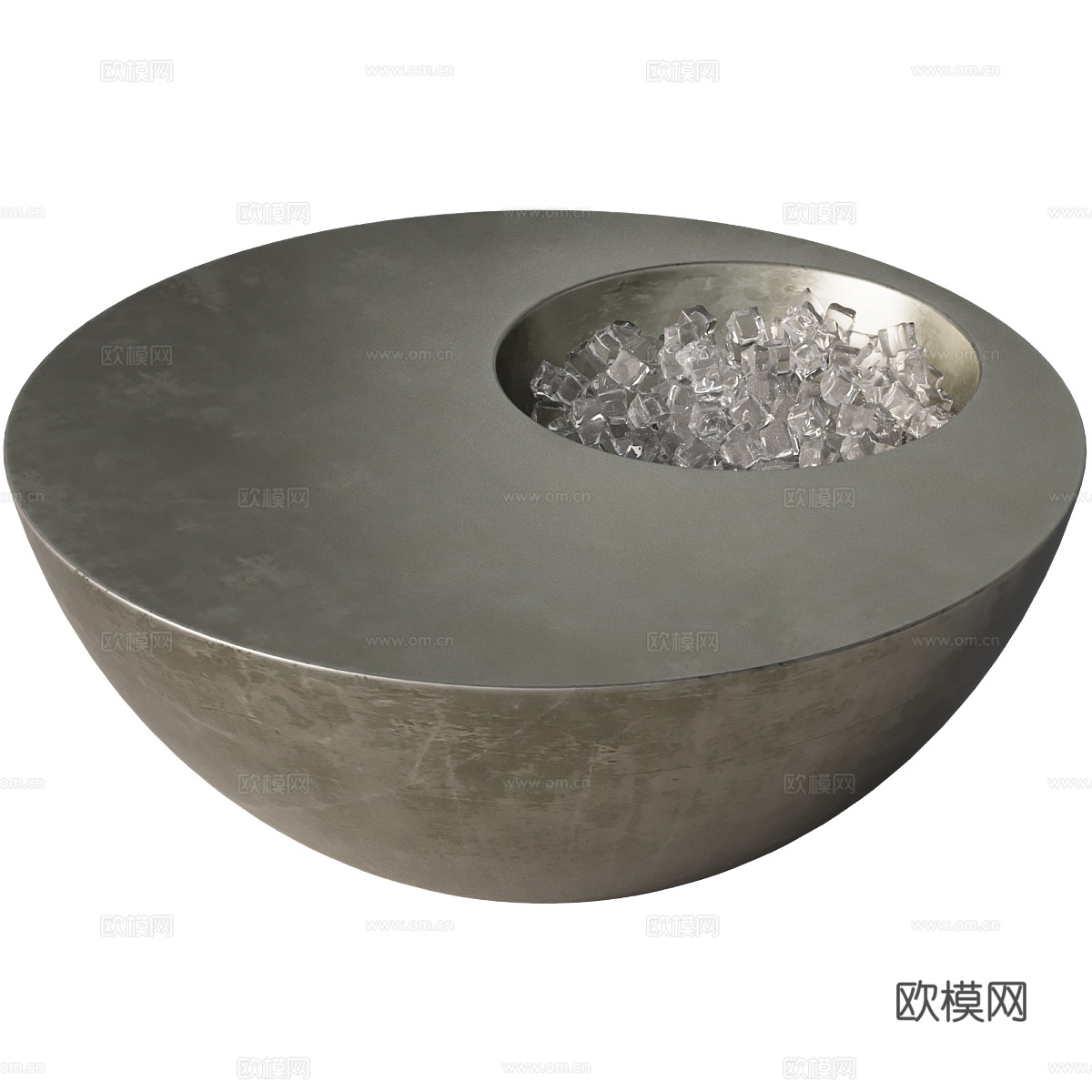 现代意式轻奢金属茶几3d模型