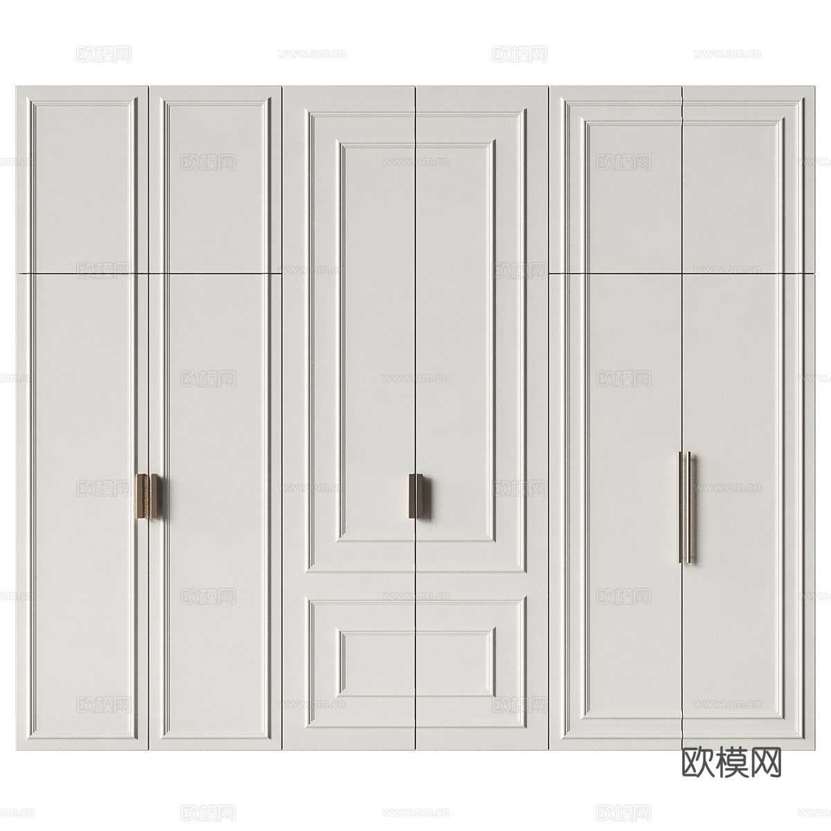 现代轻奢衣柜3d模型