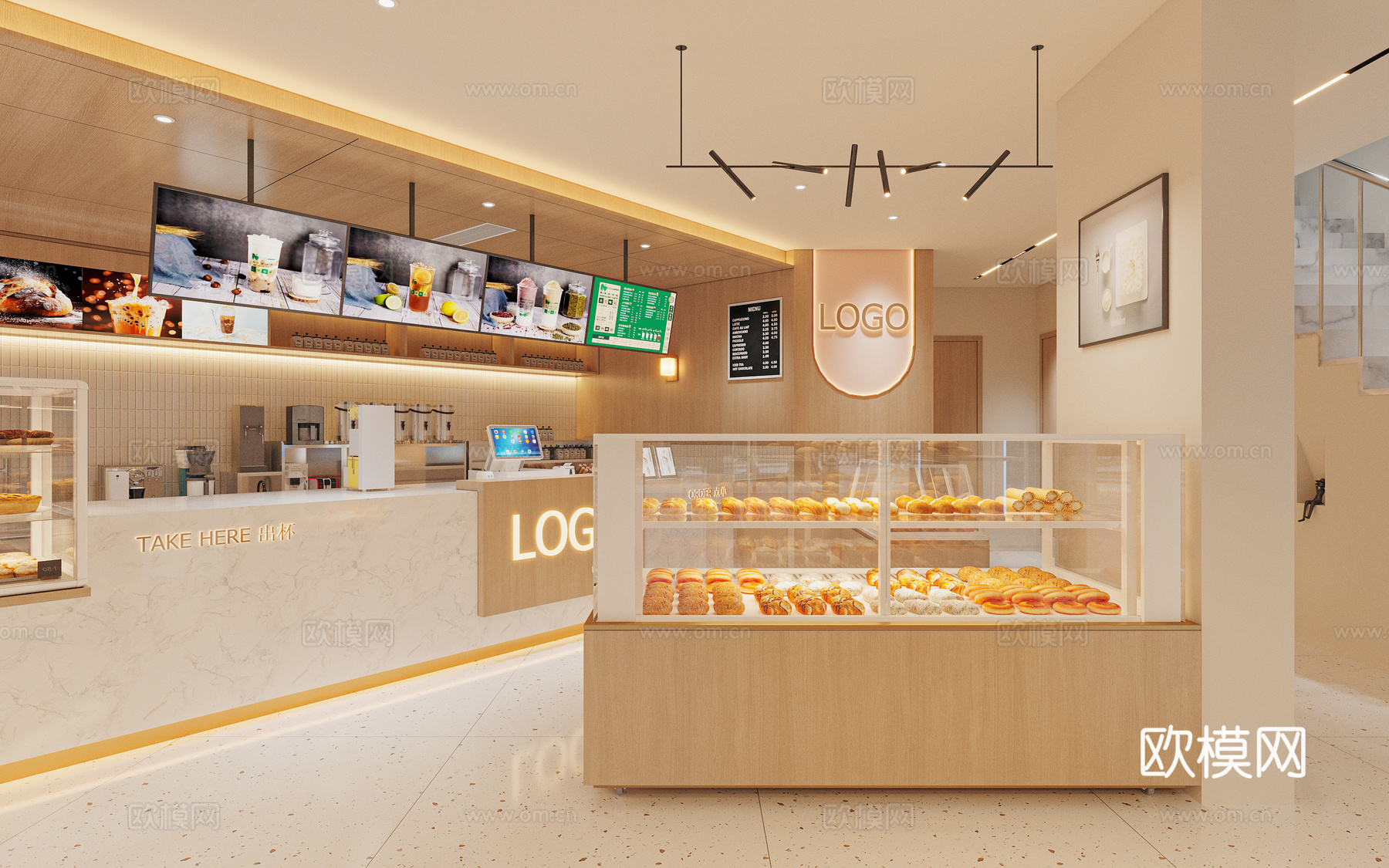 现代蛋糕店3d模型