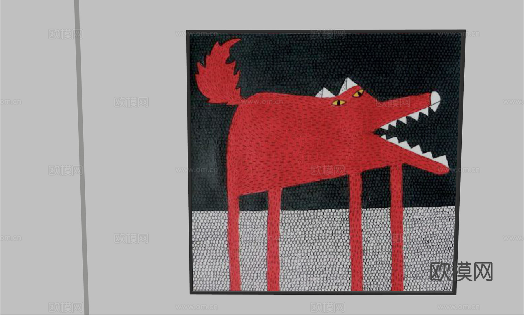 现代极简装饰画 侘寂中古风挂画 奶油风装饰画 意式挂画 黑白su模型
