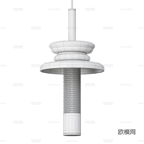 現(xiàn)代金屬吊燈3d模型下載(渲染圖3)