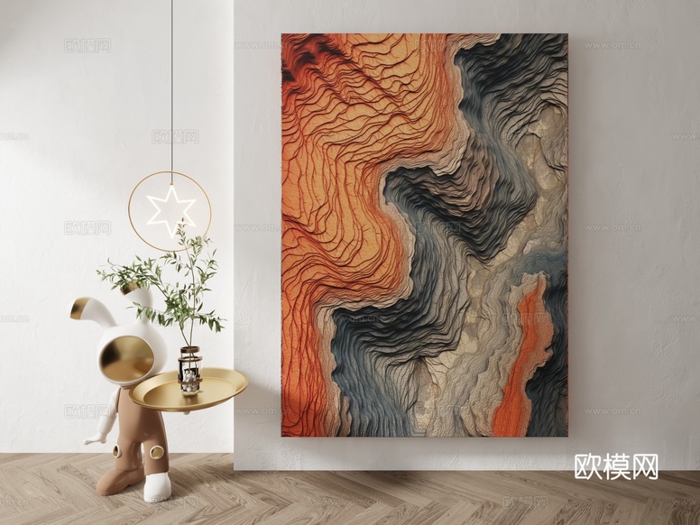 艺术抽象装饰画3d模型下载