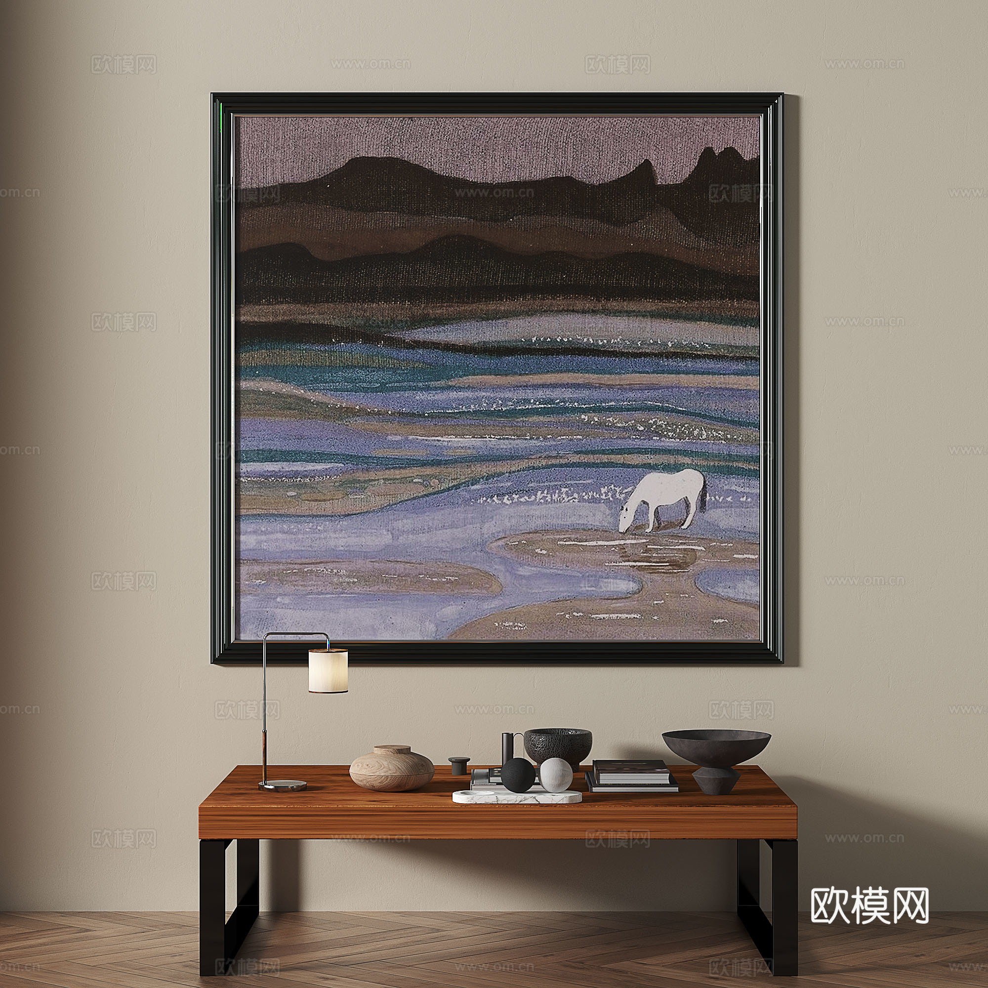 现代，法式，复古，中古，轻奢，油画，装饰画3d模型