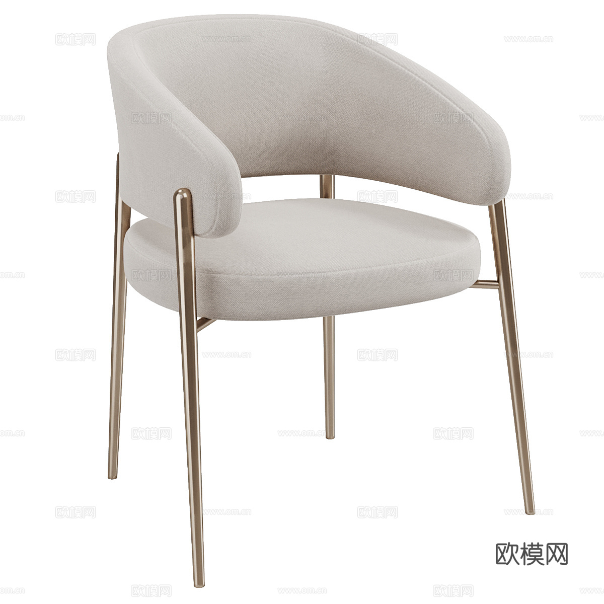 现代轻奢餐桌椅3d模型