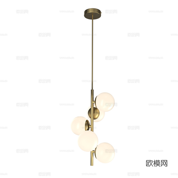 現(xiàn)代輕奢裝飾吊燈3d模型下載(渲染圖3)