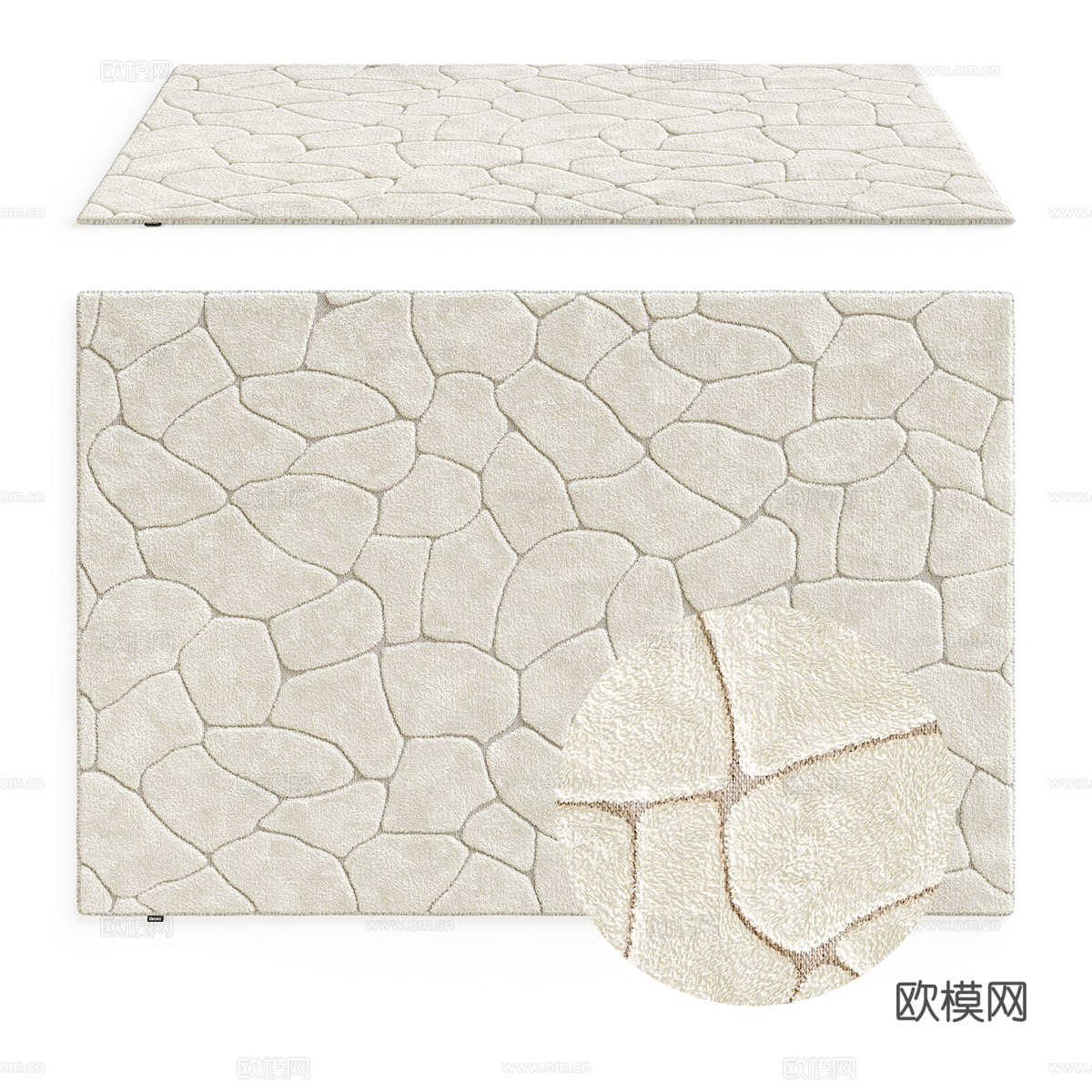 现代简约地毯 地毯 简约地毯 客厅地毯  装饰地毯3d模型