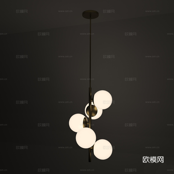 現(xiàn)代輕奢裝飾吊燈3d模型下載(渲染圖2)