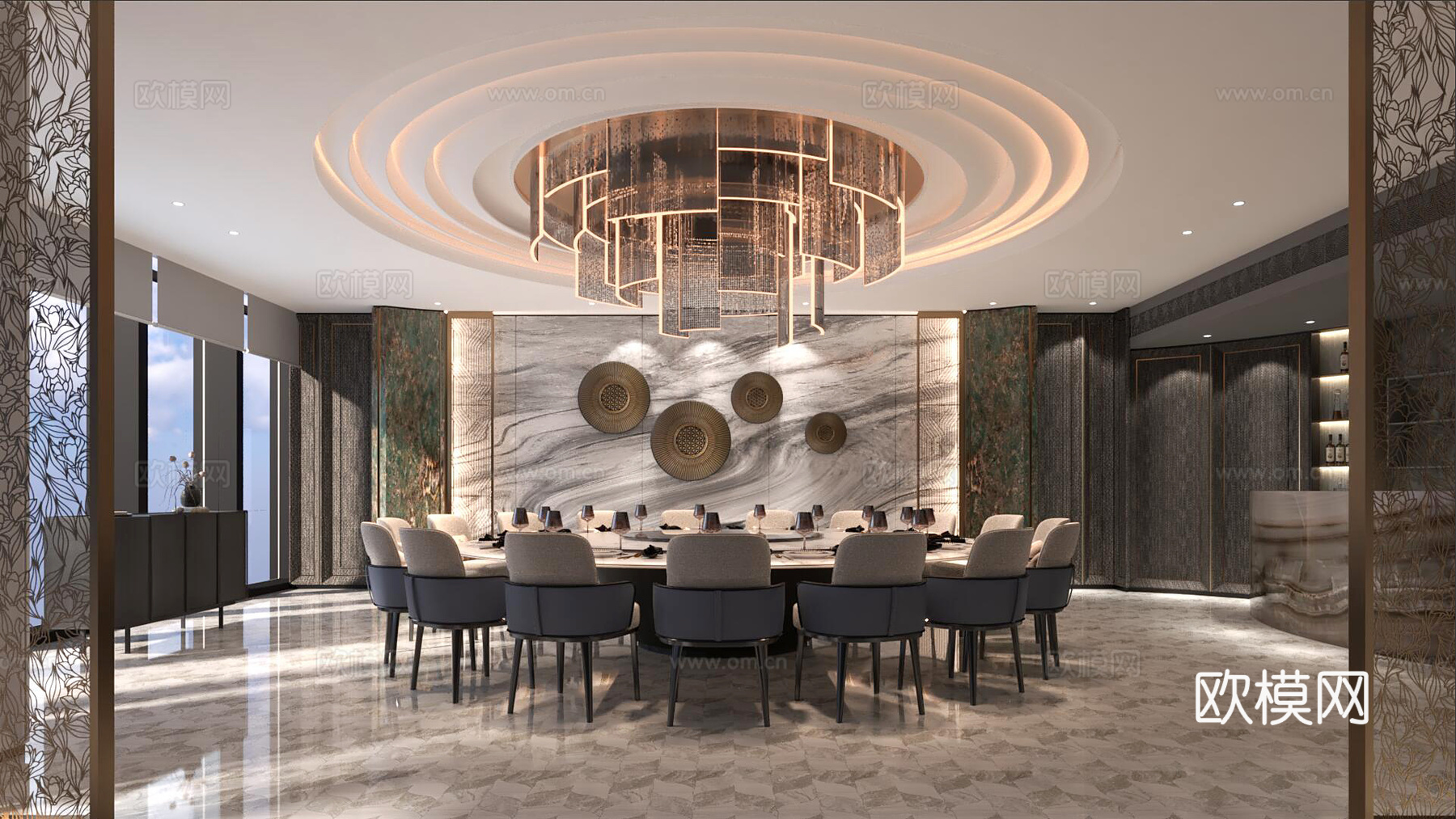 餐厅包厢3d模型